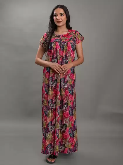 Tropical Print Maxi Nightdress - image 3