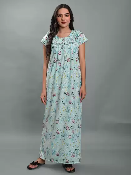 Floral Printed Maxi Nightdress - image 3