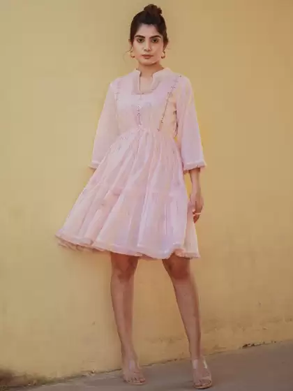 A-Line Flared Sleeve Dress - image 3