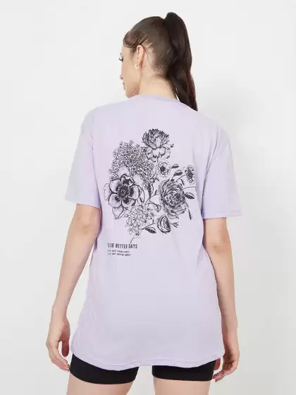 Floral Printed Cotton T-shirt - image 3