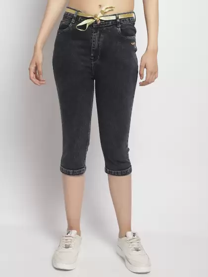 Women Skinny Fit Capris - image 3