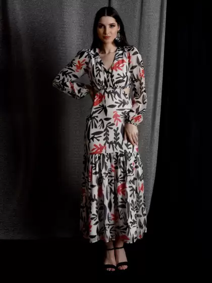 Printed Chiffon Maxi Dress - image 3