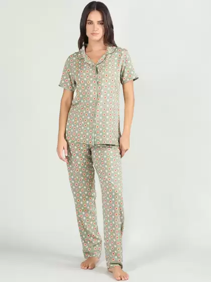 Women Floral Print Night suit - image 3