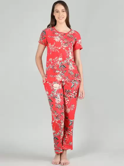 Women Floral Print Night suit - image 3