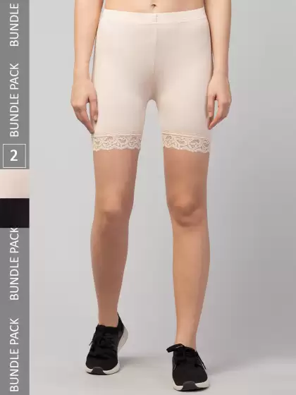 Women Pack Of 2 Cycling Shorts - image 3