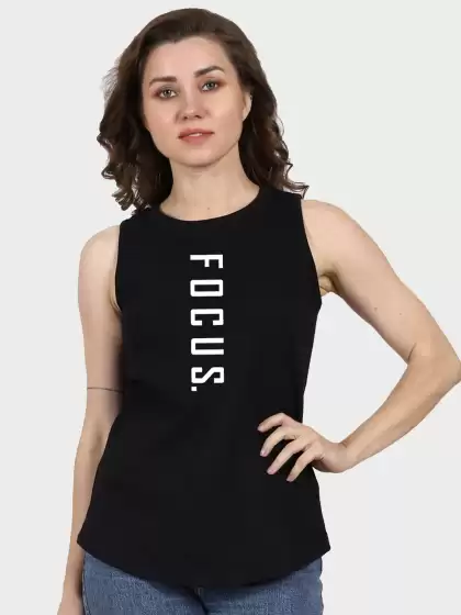 Women Typography Printed Raw Edge T-shirt - image 3
