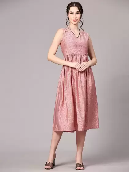 Fit & Flare Midi Dress - image 3
