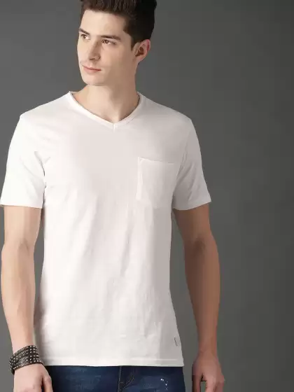 Slub Effect Raw Edge Pure Cotton T-shirt - image 3