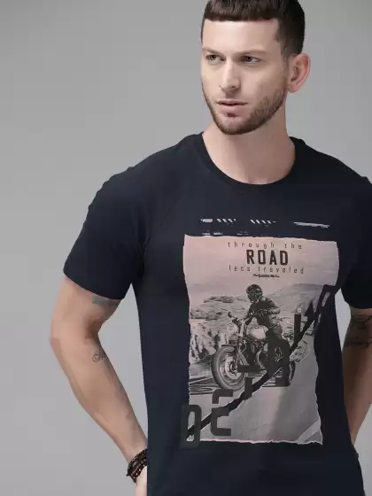 Printed Round Neck Pure Cotton T-shirt - image 3