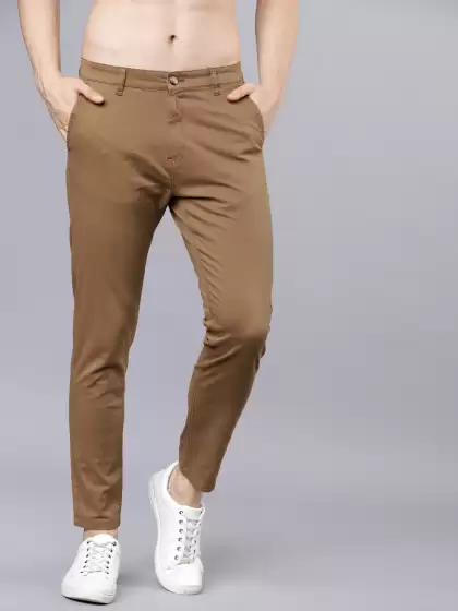 Men Tapered Fit Regular Trousers - image 3