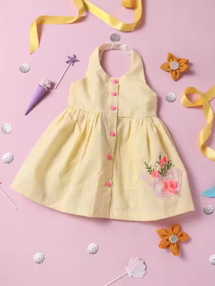Girls Checked Fit and Flare Dress - image 3