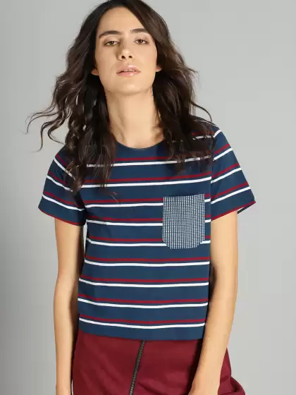 Striped Round Neck T-shirt - image 3