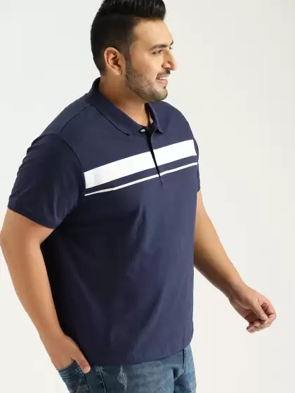 Plus Size Solid Polo Collar T-shirt - image 3