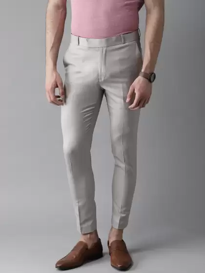 Men Smart Tapered Fit Trousers - image 3