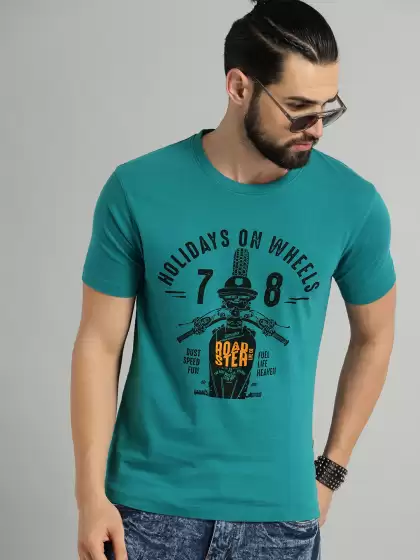 Printed Round Neck Pure Cotton T-shirt - image 3