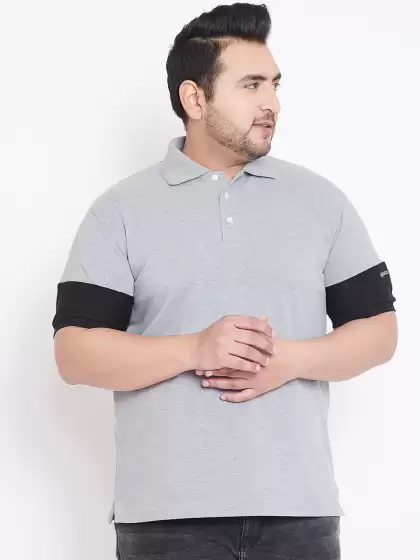 Plus Size Bio Finish Polo Collar Pure Cotton T-shirt - image 3