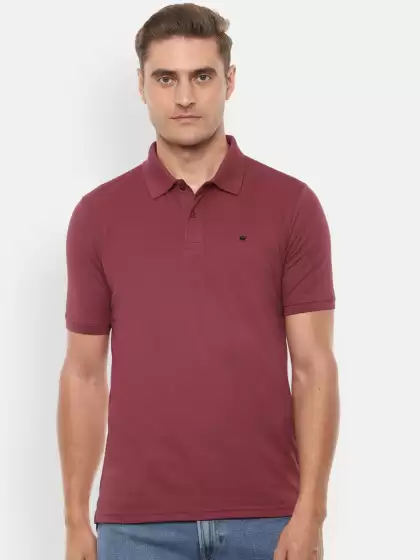 Solid Polo Collar T-shirt