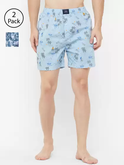 Men Pack of 2 Printed Pure Cotton Boxers - image 3