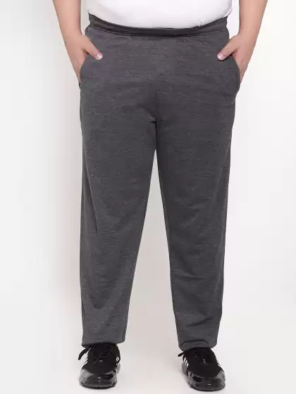 Men Solid Straight-Fit Track Pants - image 3