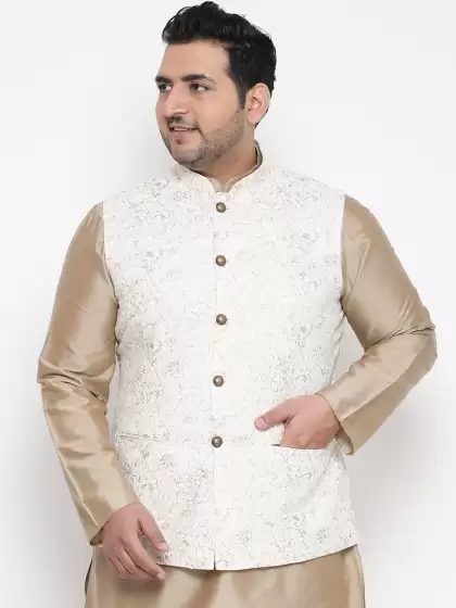 Men Printed Woven Nehru Jacket - image 3