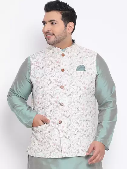 Men Printed Woven Nehru Jacket - image 3