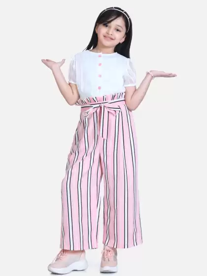Girls Striped Basic Jumpsuit - image 3