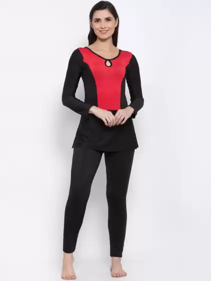 Women Colourblocked Single Piece Long Swimwear - image 3