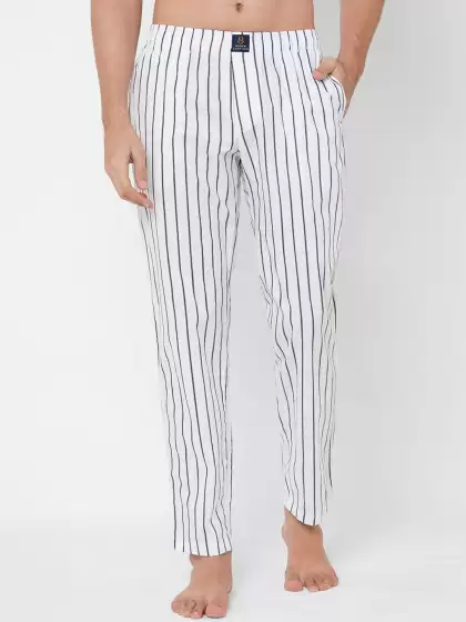 Men Striped Pure Cotton Lounge Pants - image 3