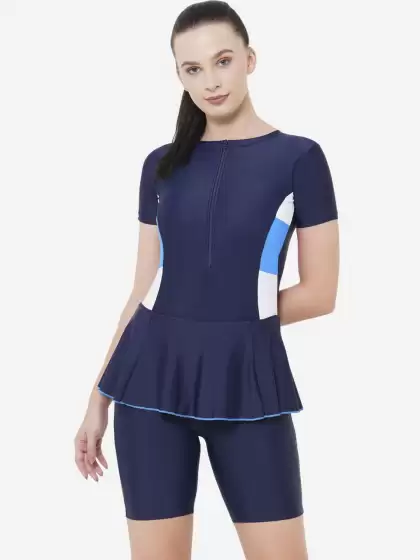 Women Colourblocked Swimming Dress - image 3
