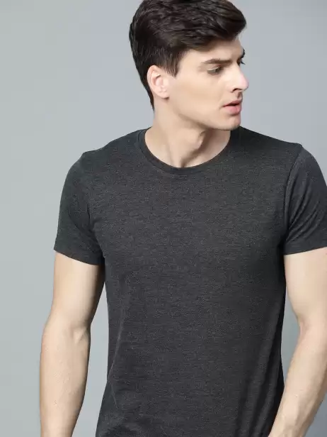 Solid Round Neck T-shirt - image 4