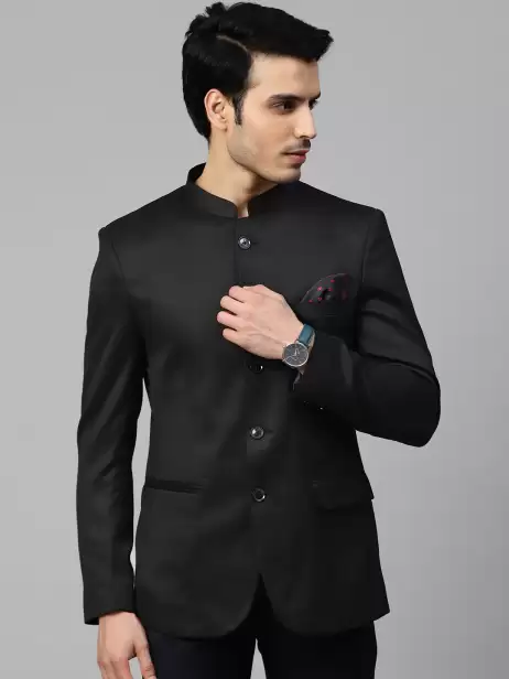 Men Slim Fit Bandhgala Blazer - image 4