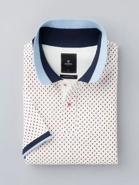 Printed Polo Collar Pure Cotton T-shirt - image 4