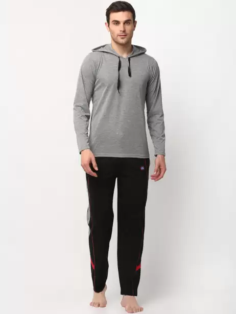 Men Solid Night Suit - image 4