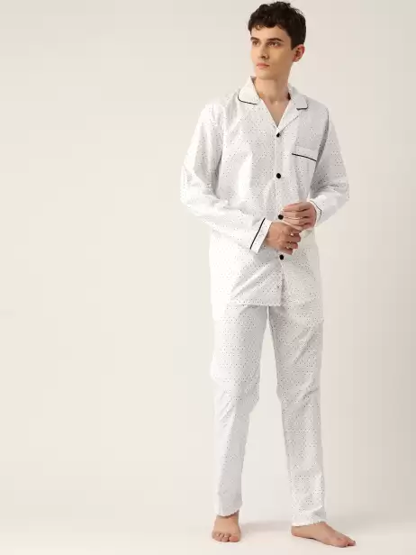 Men Printed Cotton Night suit - image 4