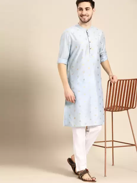 Men Printed Kurta with Pyjamas - image 4