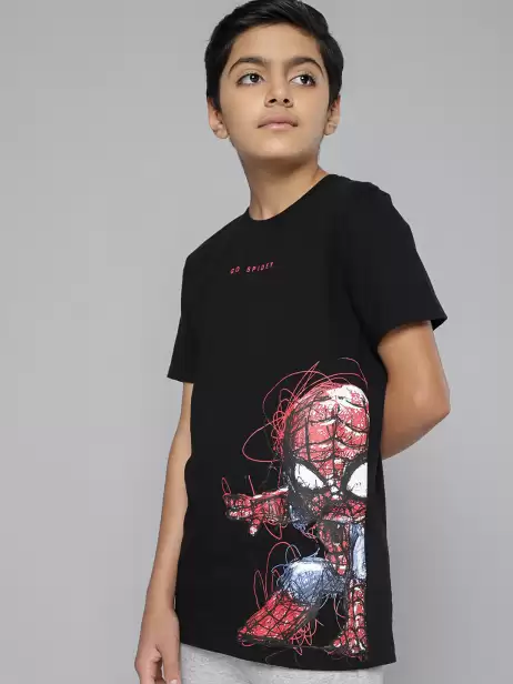 Boys Spiderman Cotton Pure Cotton T-shirt - image 4