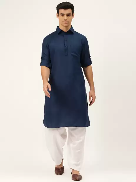 Men Cotton Kurta with Salwar - image 4