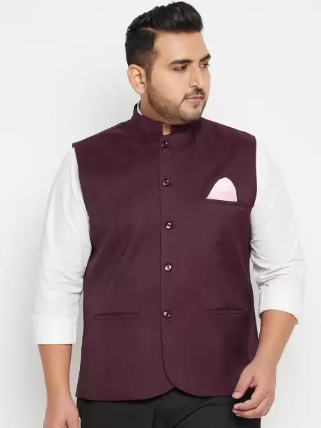 Men Plus Size Nehru Jacket - image 4