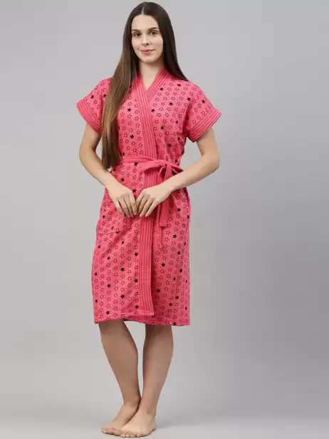 Goldstrom Women Printed Cotton Bathrobe - image 4