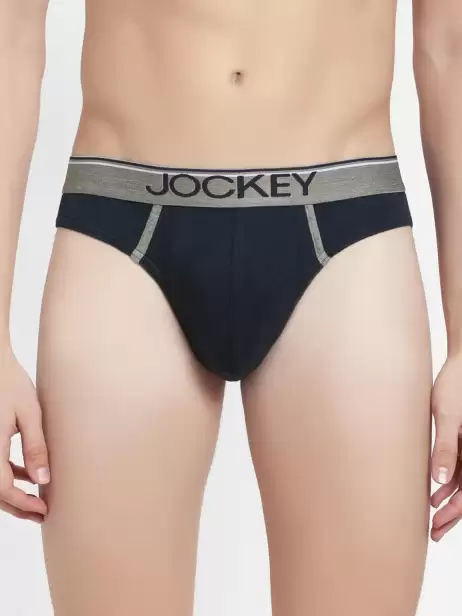 Men Solid Combed Cotton Basic Briefs - image 4