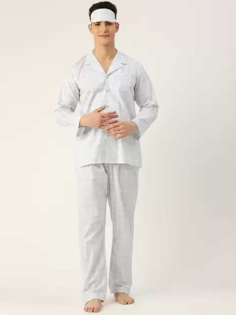 Men Pyjama Set & Sleeping Mask - image 4