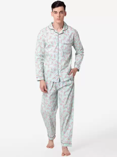 Men Printed Night suit - image 4