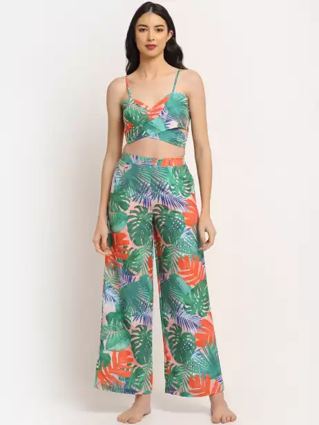 Women Green Printed Beach Wear - image 4