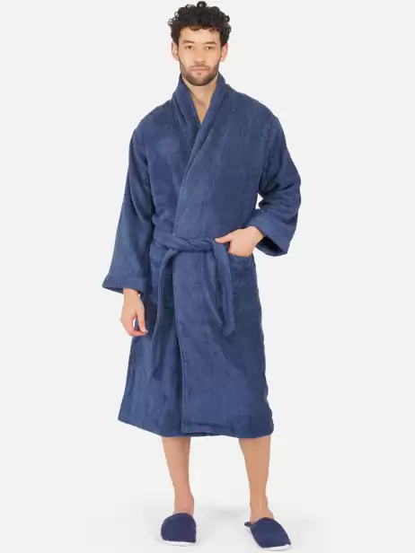 Men Bath Robe With Slippers