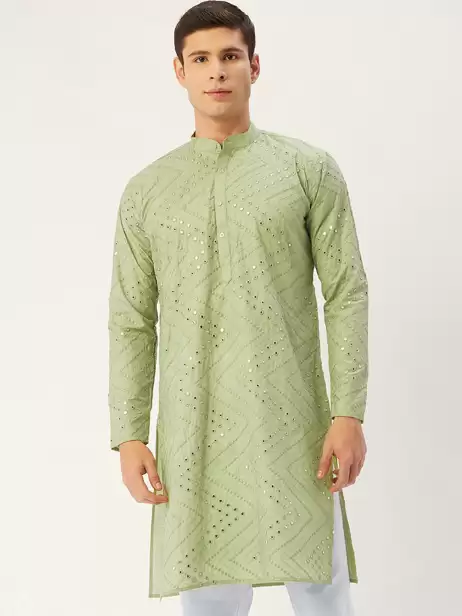 Men Ethnic Motifs Embroidered Kurta - image 4