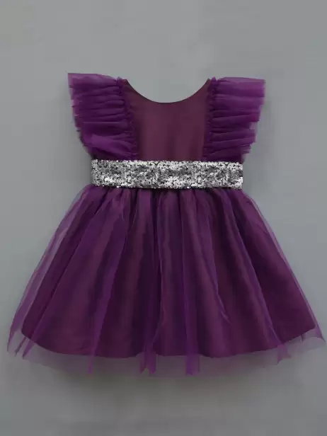 Girls Solid Fit & Flare Dress - image 4