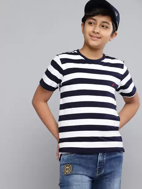 Boys Cotton Striped T-shirt - image 4