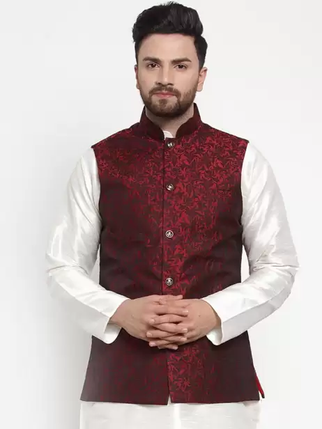 Men Embellished Nehru Jacket - image 4
