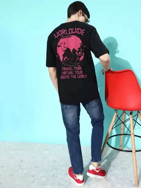 Men Printed Loose T-shirt - image 4