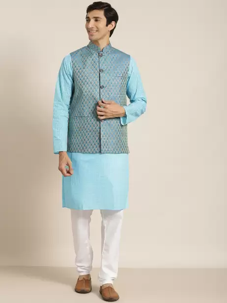 Men Cotton Kurta Set - image 4